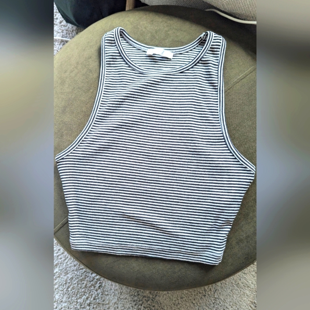 Zara striped crop top